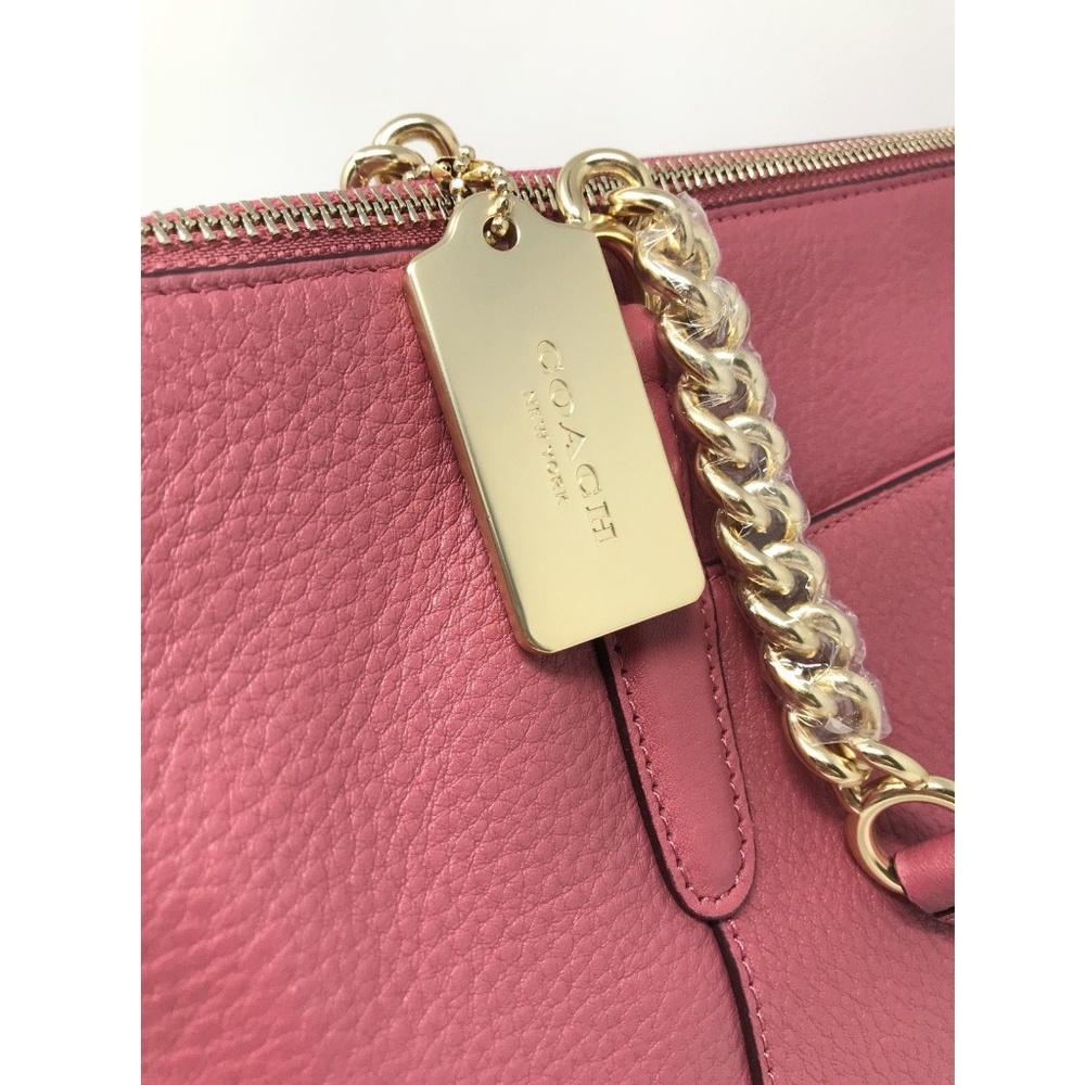 Coach F22211 Pebble Leather Ava Chain Tote Handbag - Picture 5 of 7